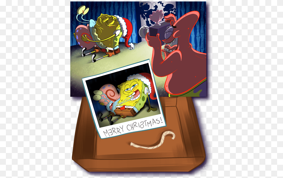 Marry Chribtmas Patrick Star Cartoon Embarrassing Photo Of Spongebob At The Christmas Party, Person, Book, Publication, Comics Free Png