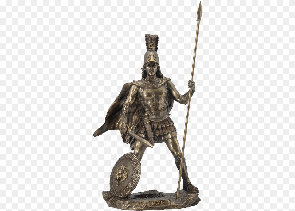 Mars God Of War Statue Ares Statue, Bronze, Person, Spear, Weapon Free Png Download