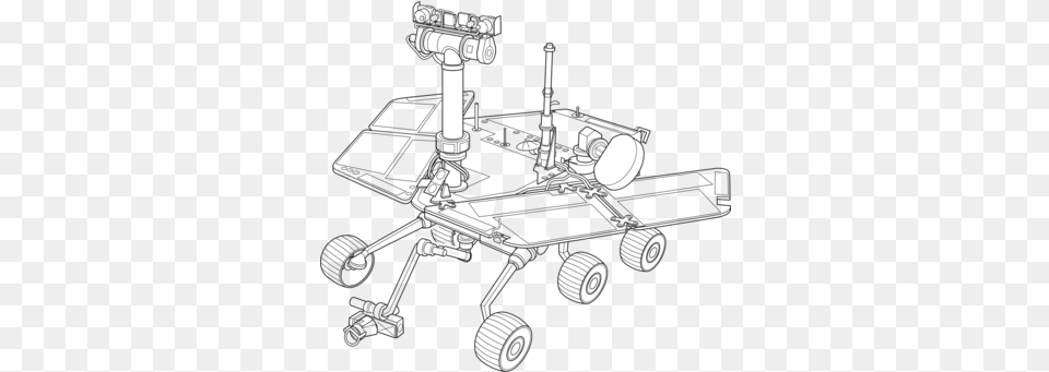 Mars Science Laboratory Photo Background Transparent Drawing Space Rover Sketch, Cad Diagram, Diagram, Spoke, Machine Png Image