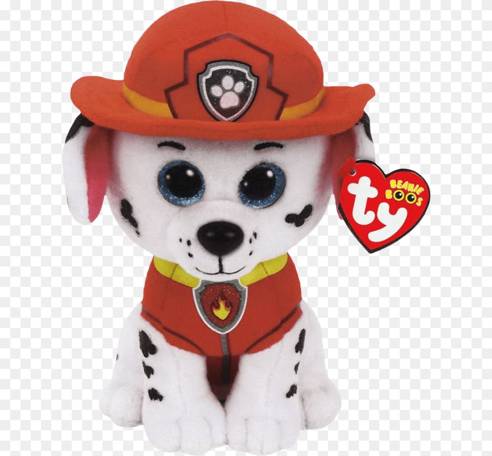 Marshall 6 Beanie Boos Plush Paw Patrol Toys Doll, Toy, Clothing, Hat, Face Free Png