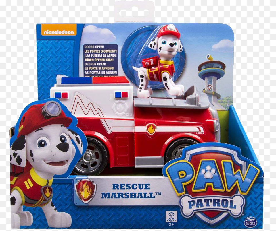 Marshall Fire Truck Paw Patrol Toys, Toy, Machine, Wheel, Face Free Transparent Png