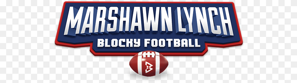 Marshawn Lynch Blocky Football Messages Kick American Football, Logo, American Football, American Football (ball), Ball Free Png Download