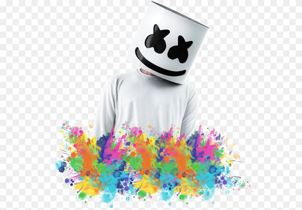 Marshemello Sticker Splash Marshmello Alone, T-shirt, Clothing, Person, People Free Png