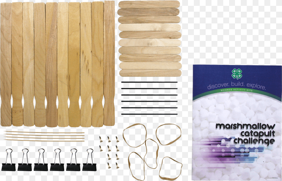 Marshmallow Catapult Materials Kit Plywood, Wood, Cutlery Free Png