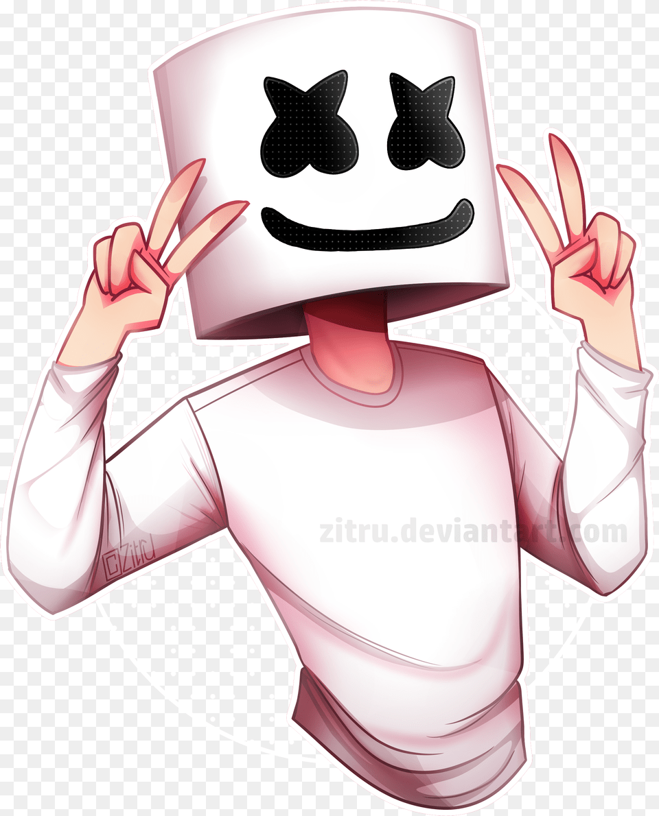 Marshmallow Drawing Dubstep Marshmello T Shirt Roblox, Clothing, Hat, Adult, Female Png Image