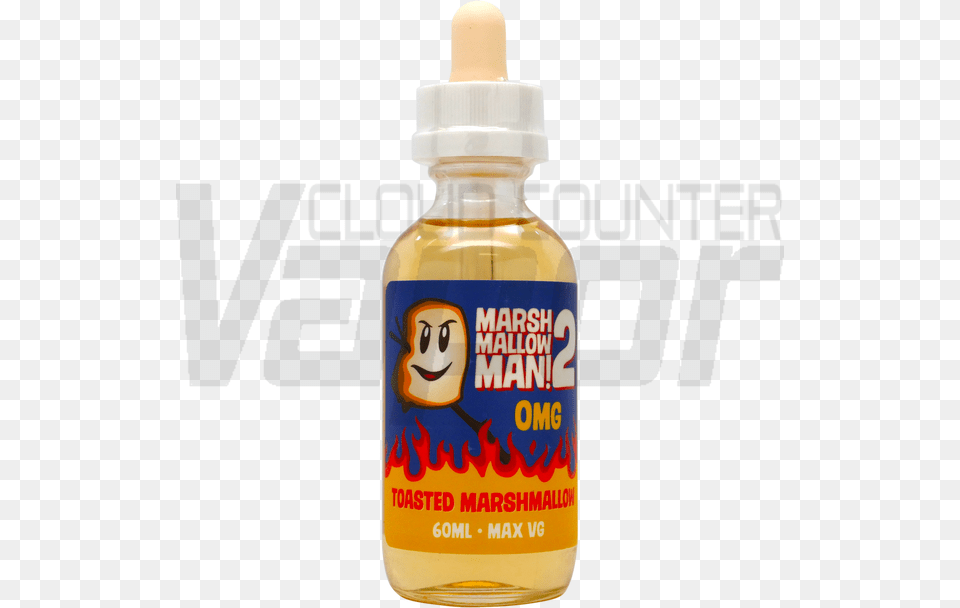 Marshmallow Man Vape Juice, Bottle, Alcohol, Beer, Beverage Png Image