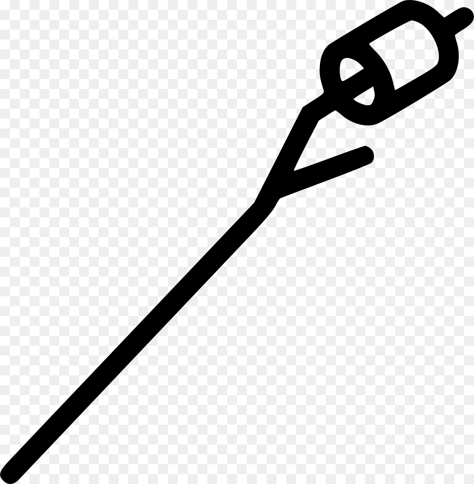 Marshmallow On Stick Clip Art Black And White Marshmallow On Stick Svg, Cutlery, Fork, Smoke Pipe, Weapon Free Png