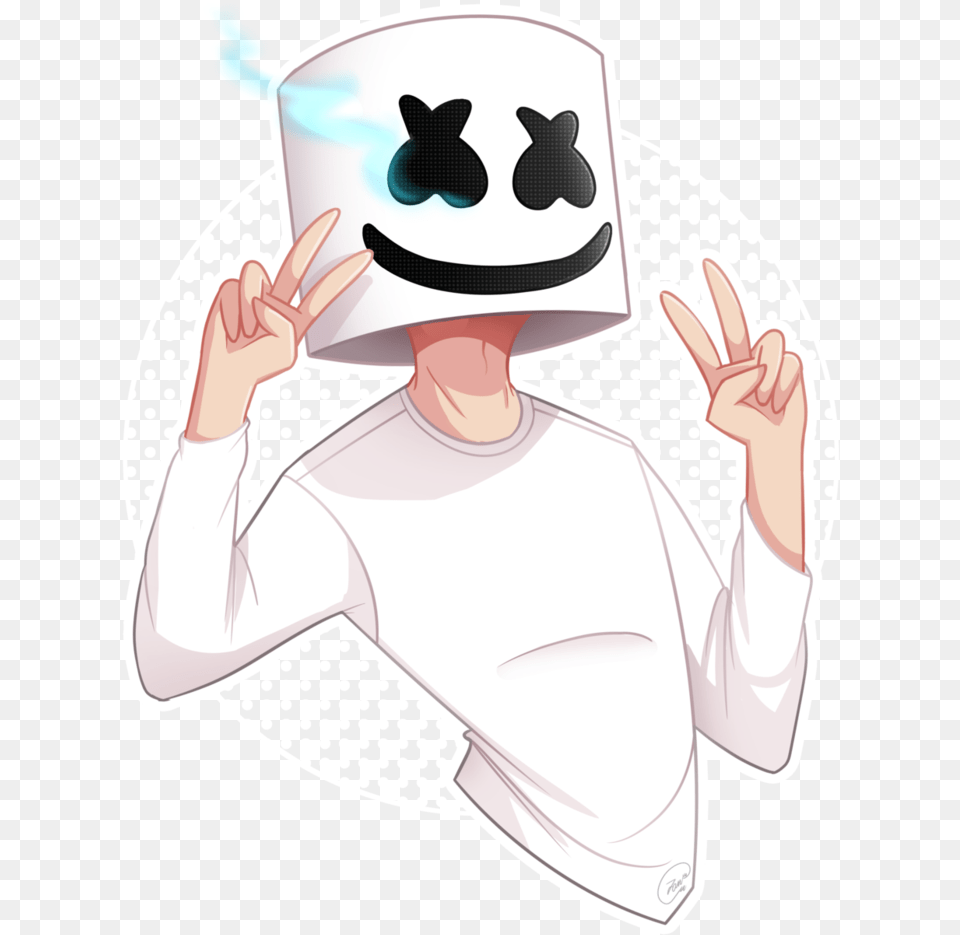 Marshmello 6 Marshmello, Clothing, Hat, Person, Sun Hat Png Image