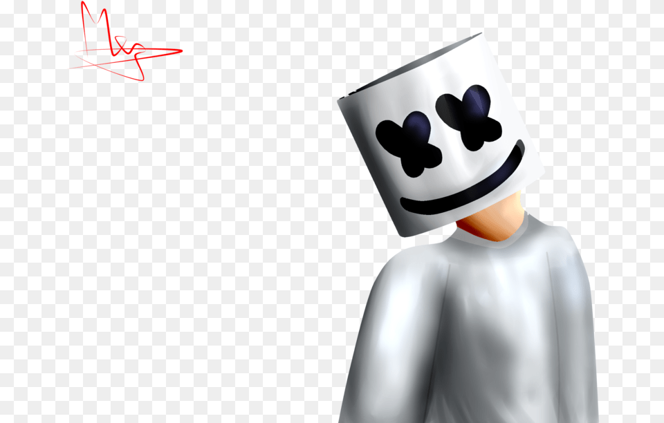 Marshmello Dj Fan Art By Stacygabita Marshmello, People, Person, Clothing, Hat Free Transparent Png