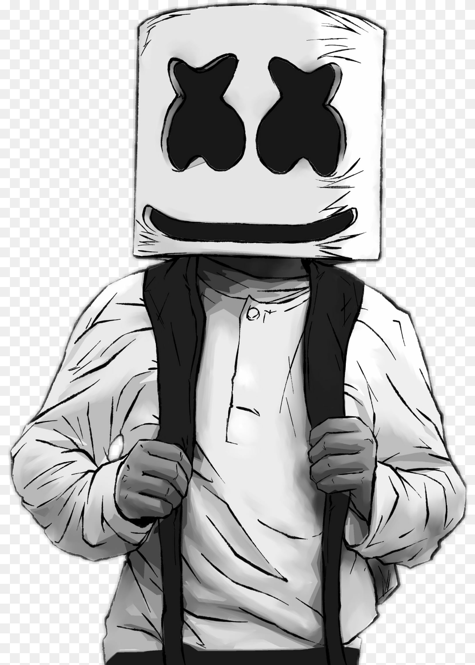 Marshmello Dj Image Marshmello, Clothing, Hat, Adult, Person Free Png Download