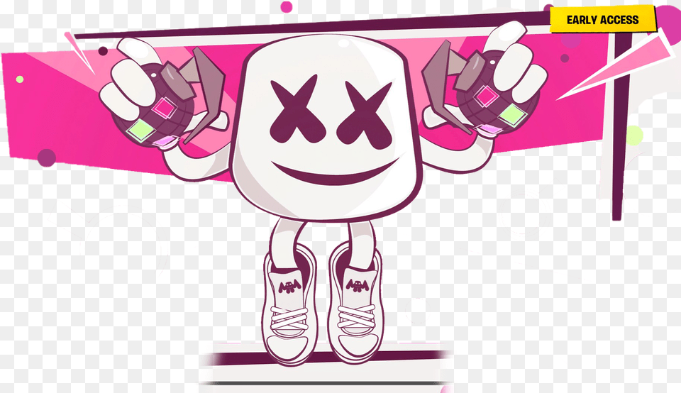 Marshmello Fortnite Image Fortnight Drawing Loading Screens, Body Part, Hand, Person, Clothing Free Png Download