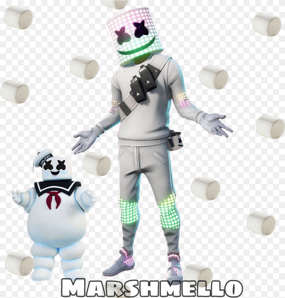 Marshmello Ghostbusters Fortnite Marshmallow Marshmello Fortnite Costume, People, Person, Clothing, Glove Png Image