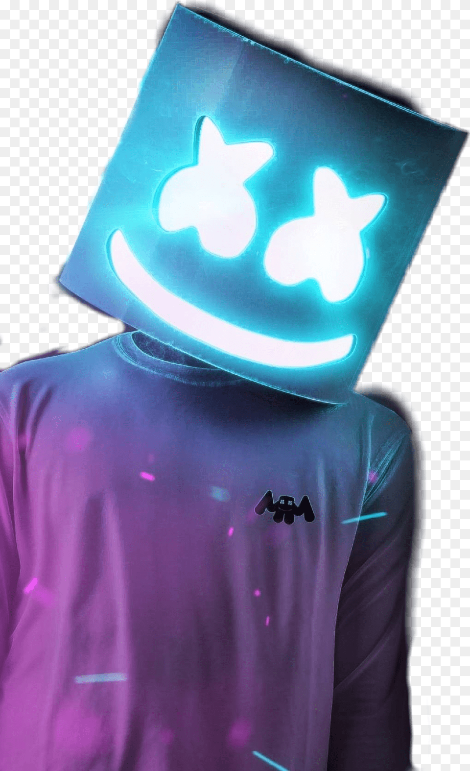 Marshmello Happy Man Masklight Sad Blue Triste Marshmello Hd Wallpapers For Iphone, Symbol, Adult, Person, Male Png Image