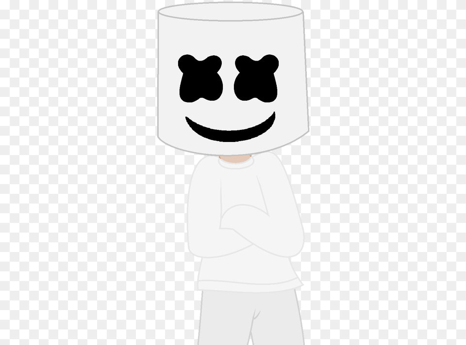 Marshmello Mucic Tynker Marshmello White Background, Lamp, Baby, Person, Stencil Free Png Download