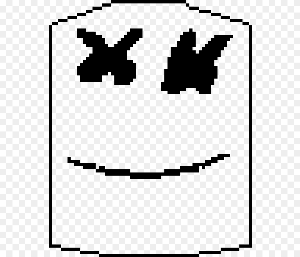 Marshmello Pixel Art, Gray Free Png Download