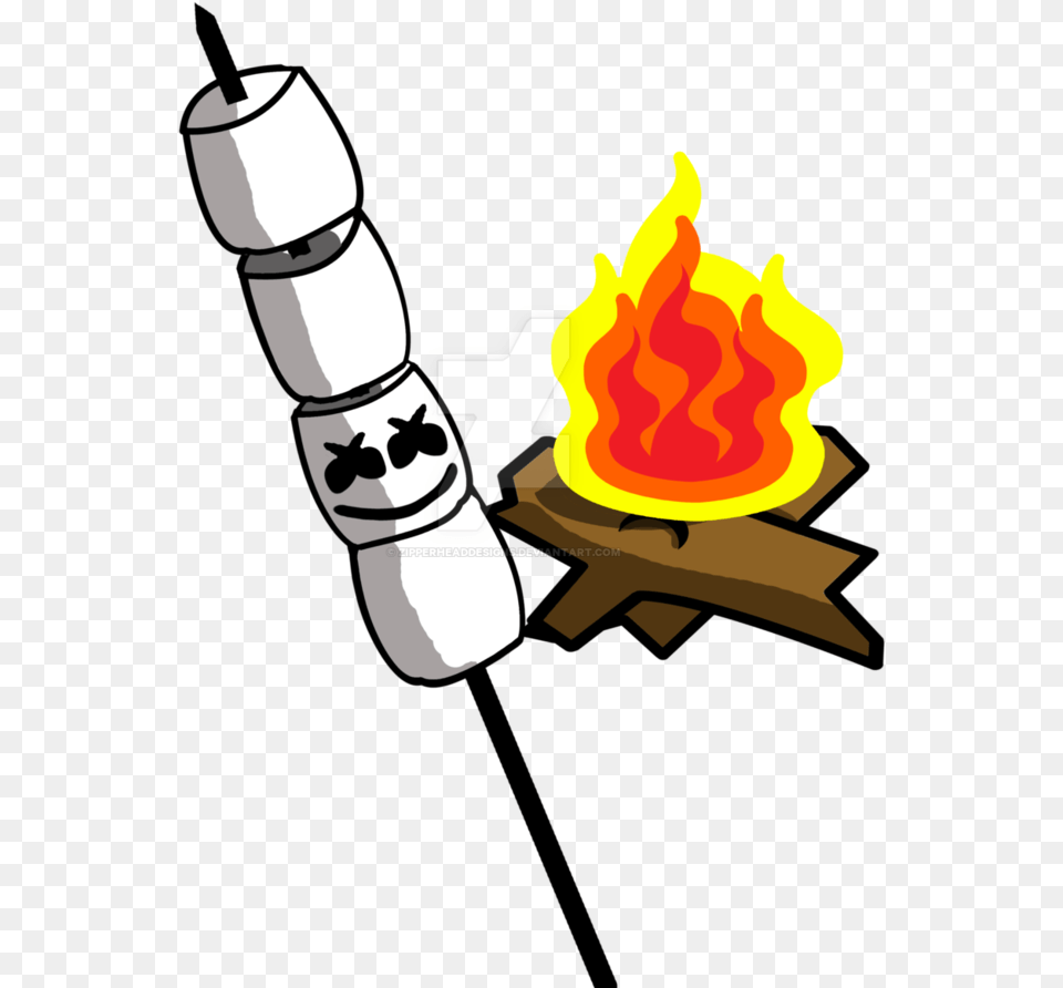 Marshmello Stick By Zipperheaddesigns, Light, Face, Head, Person Png Image