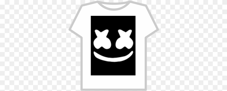 Marshmello T Shirt Roblox Get A Face T Shirt Roblox Marshmello, Clothing, T-shirt, Stencil, Animal Free Png
