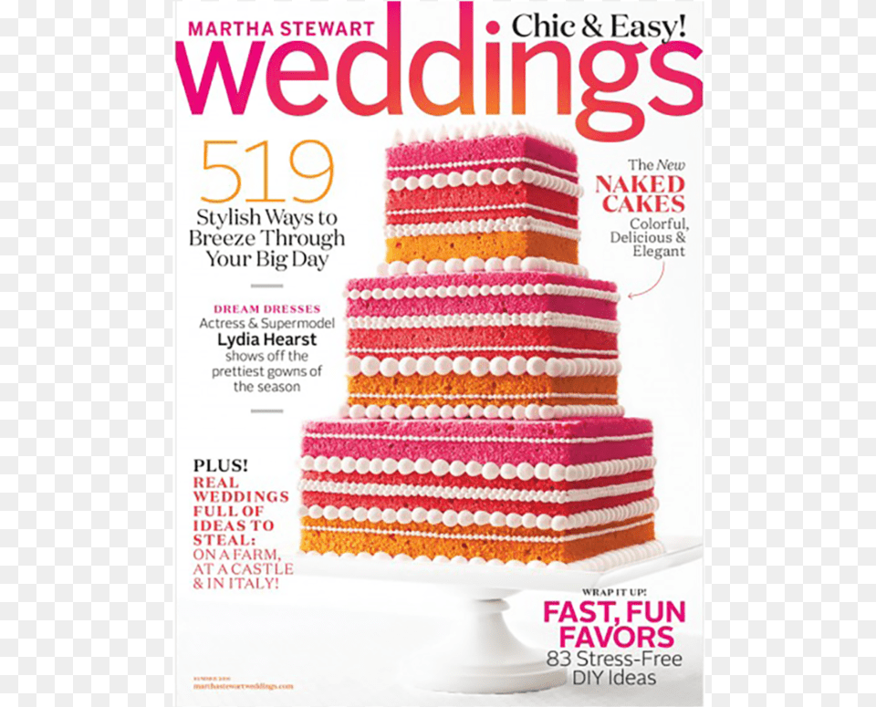 Martha Stewart Weddings Logo, Publication, Birthday Cake, Cake, Cream Free Png Download