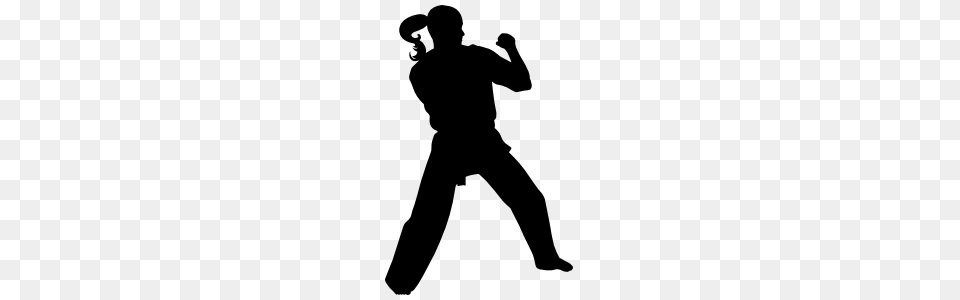 Martial Arts Karate Girl With Pony Tail Defense Pose Sticker, Adult, Male, Man, Person Free Png