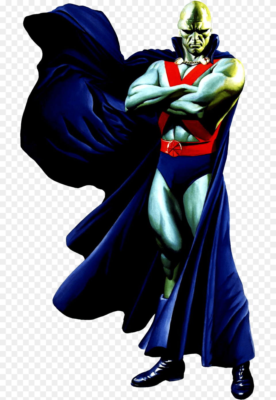 Martian Manhunter Post Crisis Dc Comics Martian Manhunter Rei Hino, Cape, Clothing, Adult, Female Png Image