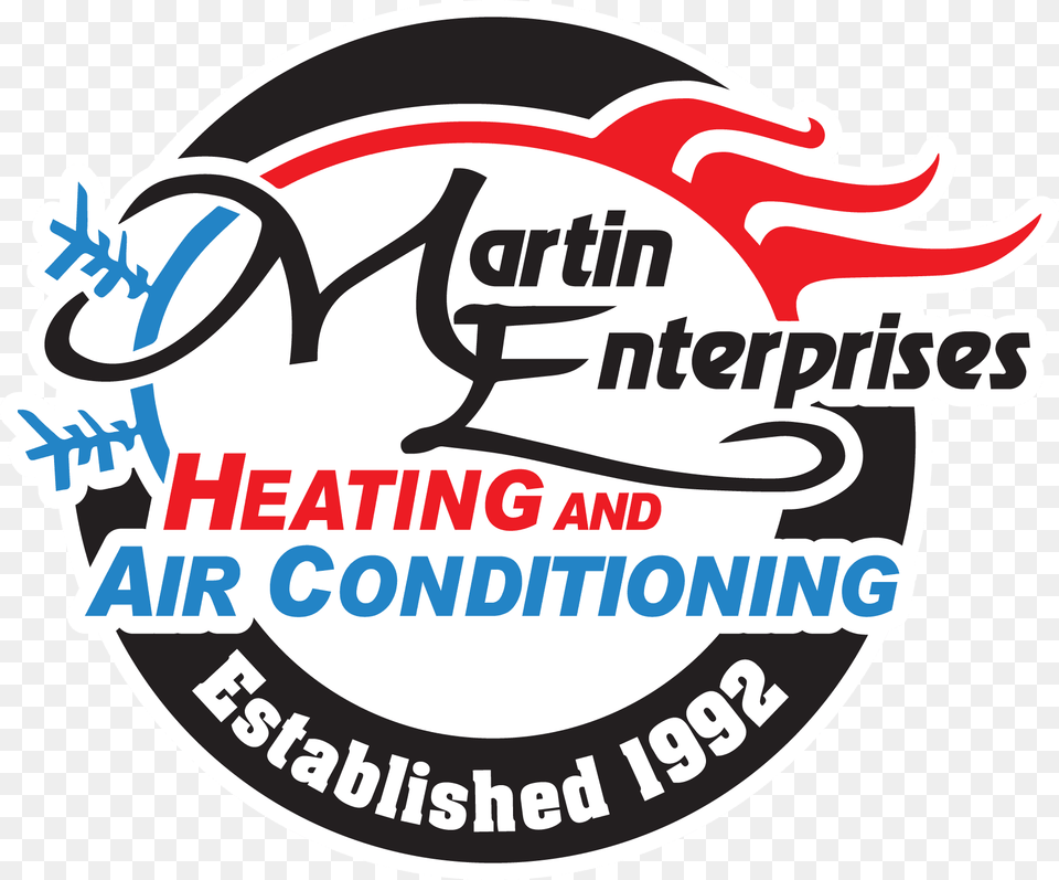 Martin Enterprises Heating And Air Conditioning, Sticker, Logo, Food, Ketchup Png Image