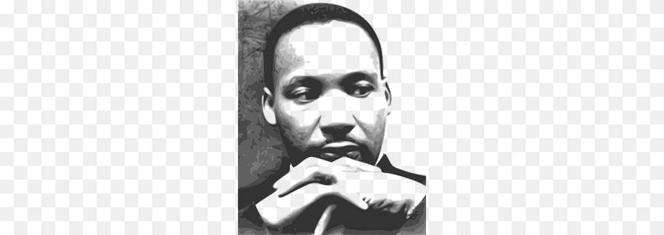 Martin Luther King Stencil, Person, Face, Portrait Png