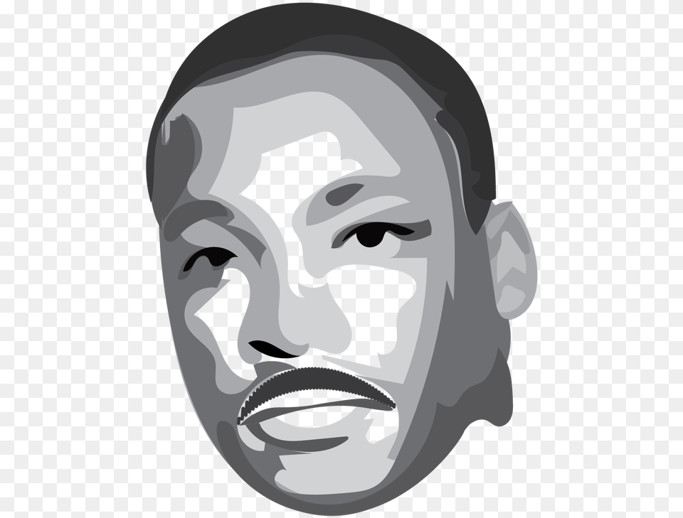 Martin Luther King Jr Martin Luther King Day Banner 2020, Stencil, Face, Head, Person Png Image