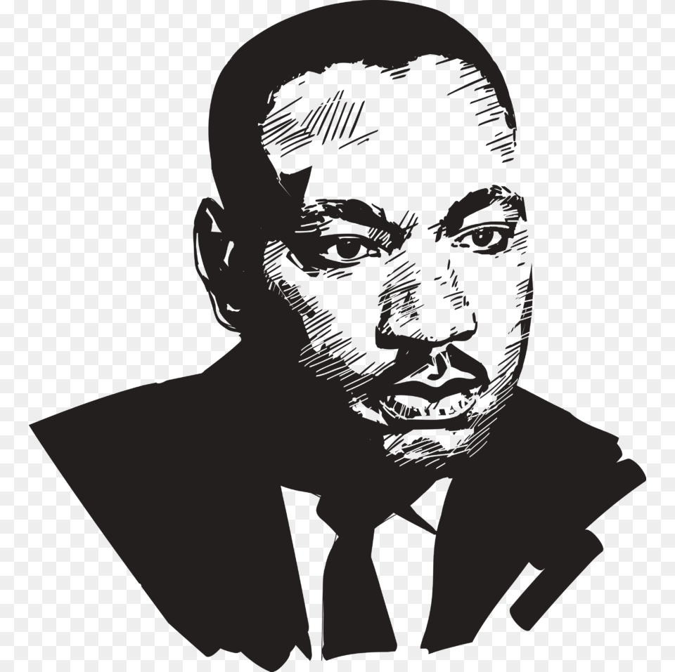 Martin Luther King Jr Martin Luther King Jr Illustration, Stencil, Person, Face, Head Png Image