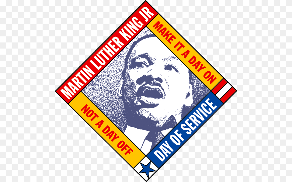 Martin Luther King Junior Photo Mlk Day Of Service Logo, Sticker, Advertisement, Poster, Face Free Png