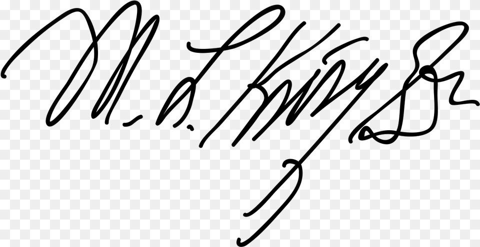 Martin Luther King Signature No Background, Gray Free Png Download