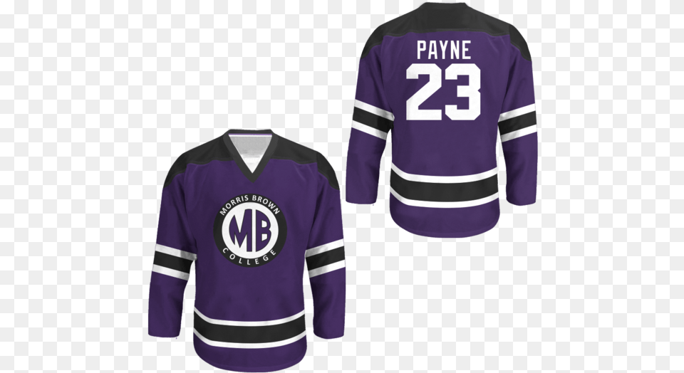 Martin Morris Brown College Hockey Jersey Color Voorhees Jersey, Clothing, Shirt, T-shirt, Coat Free Png Download