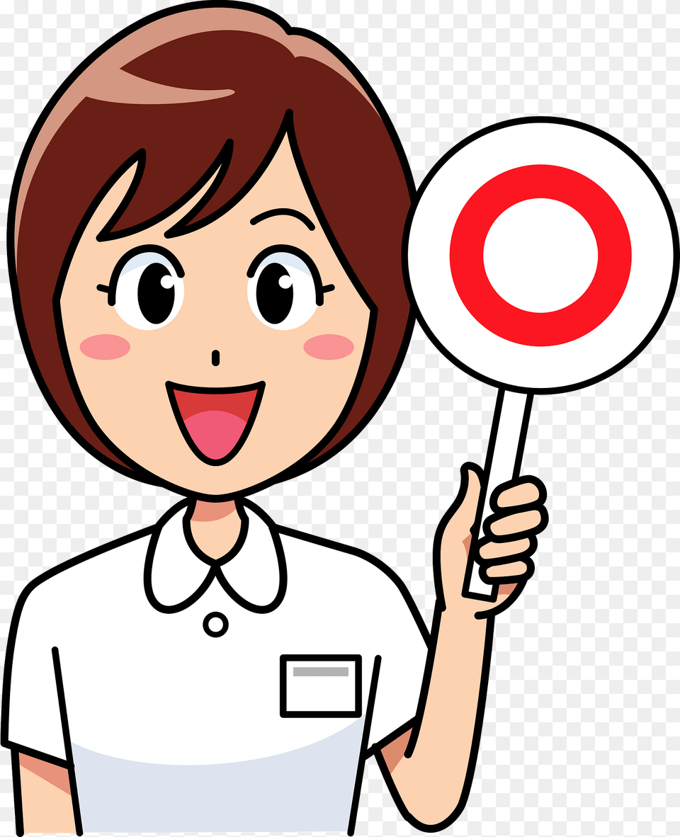 Martine Nurse Is Holding An O Sign Clipart, Candy, Food, Sweets, Baby Free Png Download