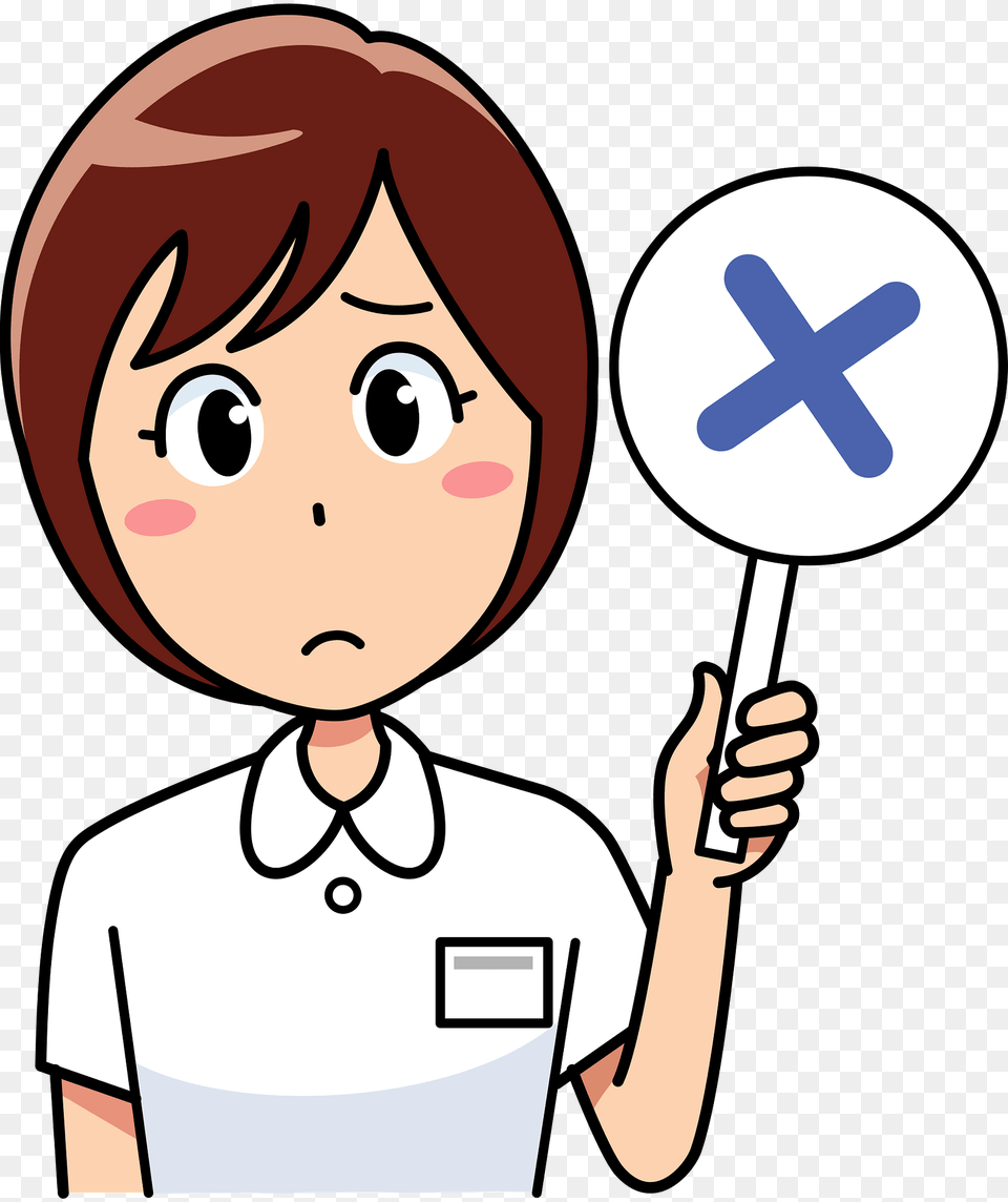 Martine Nurse Is Holding An X Sign Clipart, Baby, Person, Face, Head Png Image