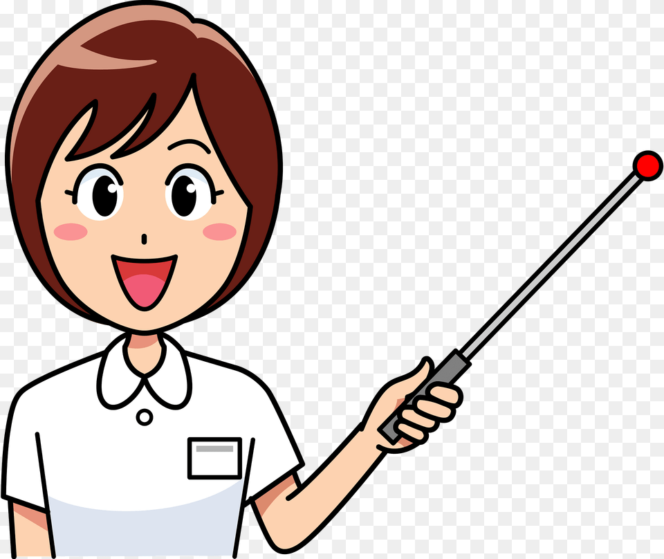 Martine Nurse Is Using A Pointer Clipart, Baby, Person, Book, Publication Free Png