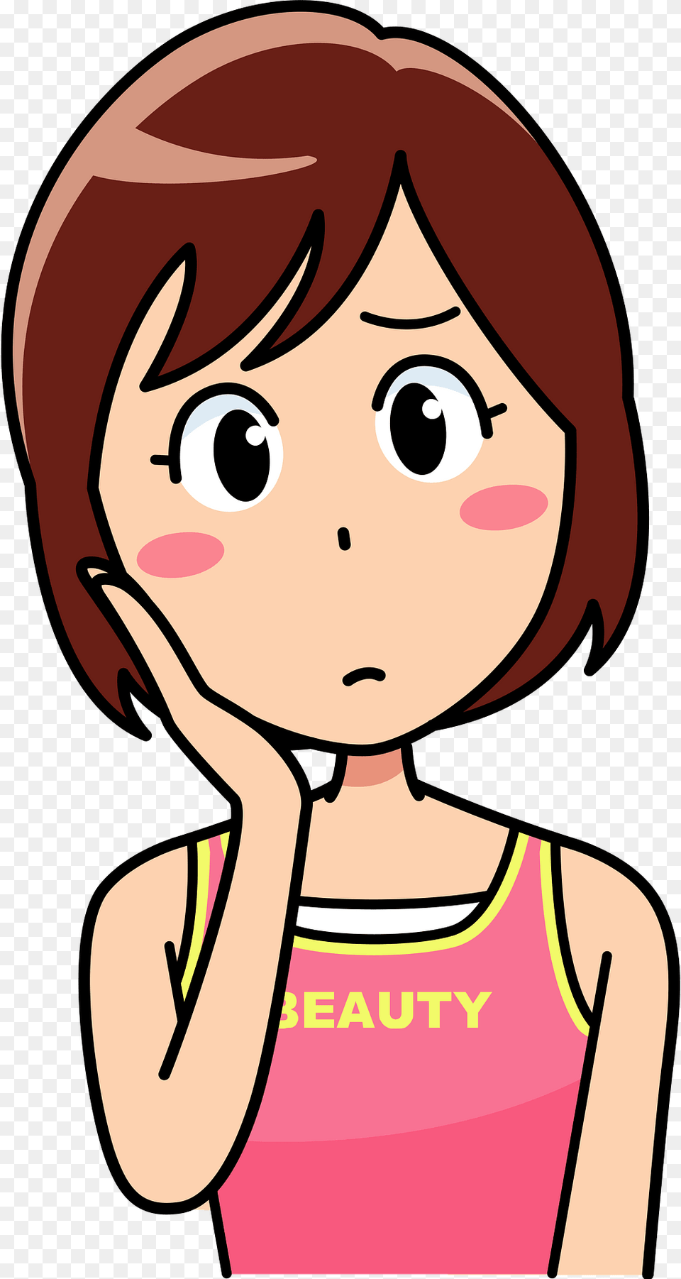 Martine Woman Is Thinking Clipart, Book, Comics, Publication, Baby Free Png Download