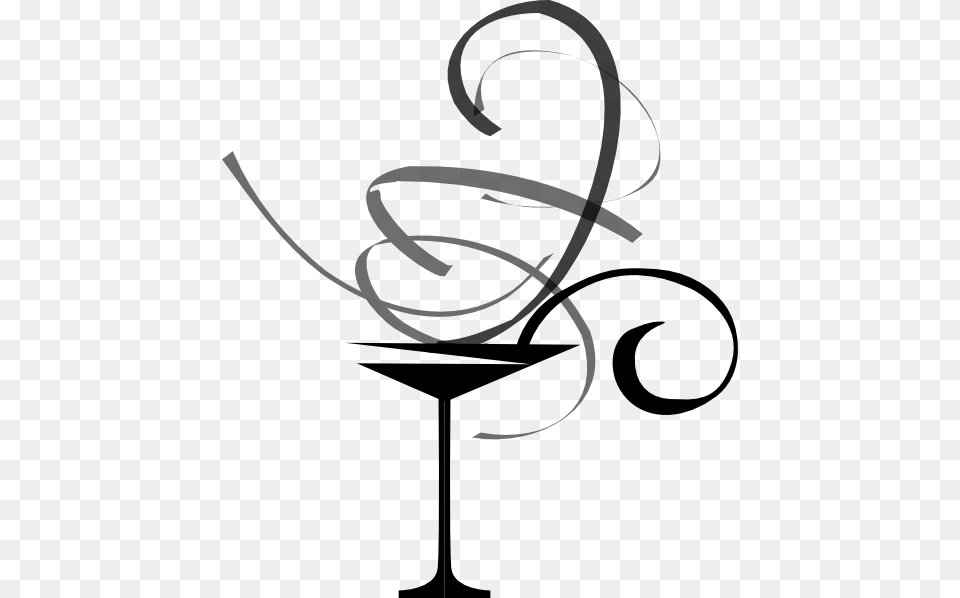 Martini Black Grey Swirl Clip Art, Floral Design, Graphics, Pattern, Text Free Transparent Png