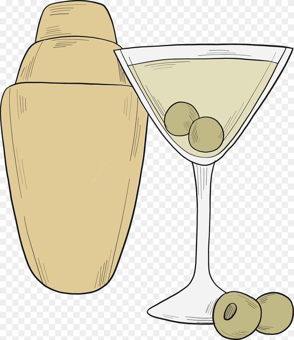 Martini Glass And Shaker Clipart, Alcohol, Beverage, Cocktail, Bottle Png Image