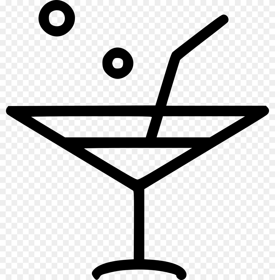 Martini Glass Cocktail Sraw Alcoholic Drink, Alcohol, Beverage Free Png Download