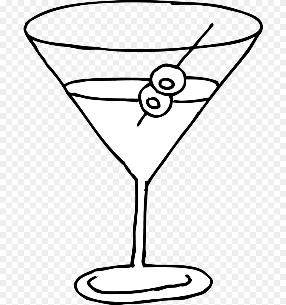 Martini Glass Line Art Clip Cocktail, Alcohol, Beverage Png Image