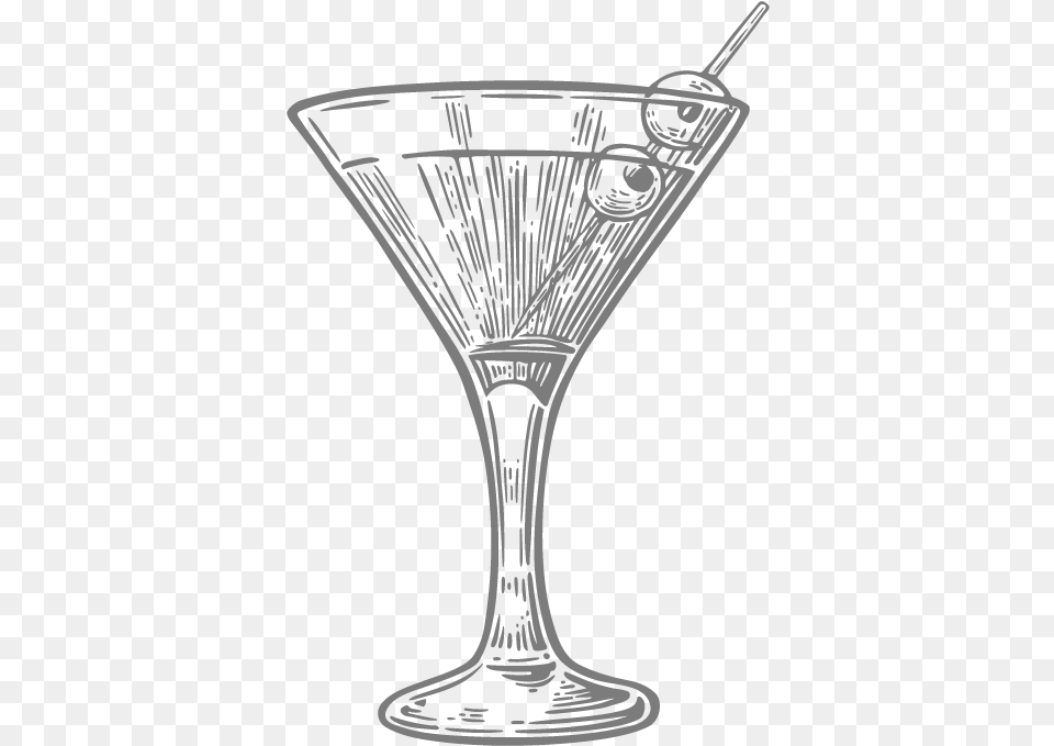 Martiniicon Cocktail Illustration Noir, Alcohol, Beverage, Martini, Glass Free Png Download