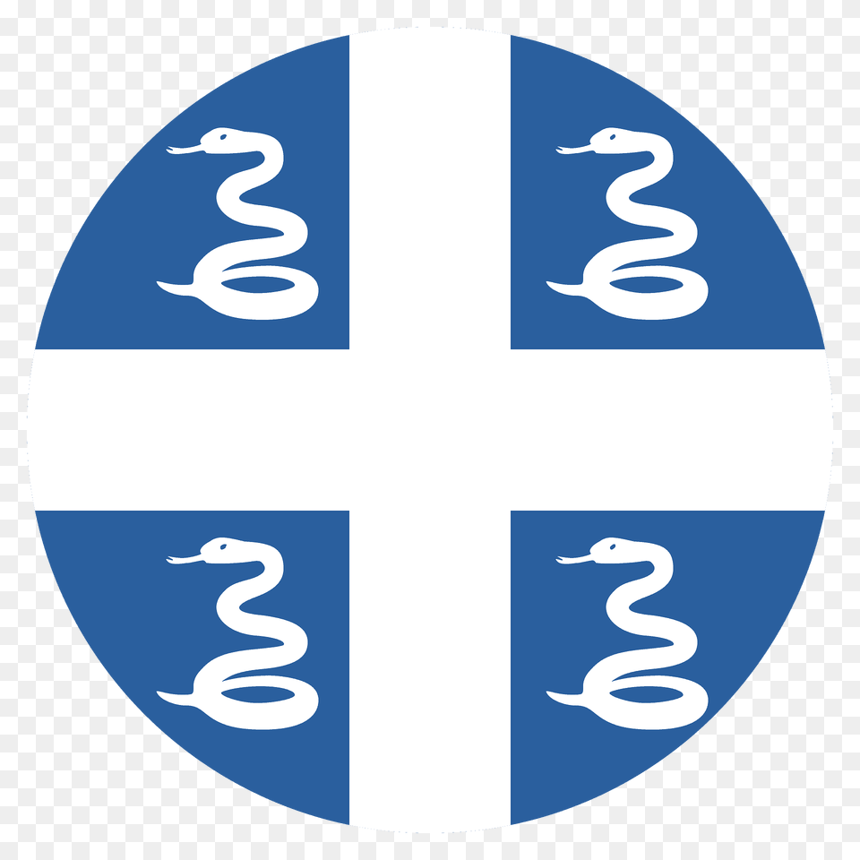 Martinique Flag Emoji Clipart, Logo, Symbol, Cross, Disk Png Image