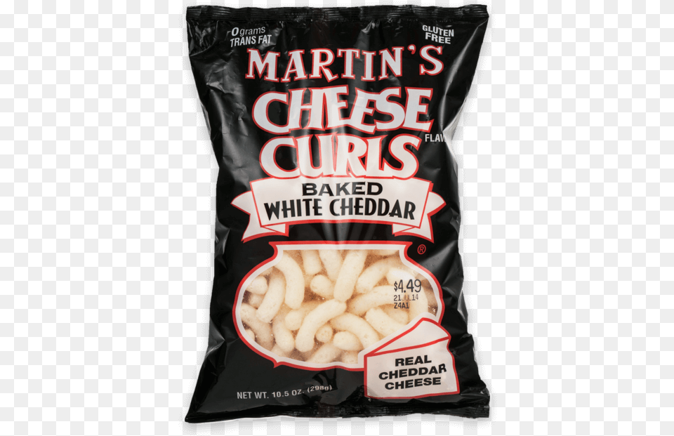 Martins White Cheddar Cheese Curls, Food, Snack, Ketchup Free Png Download