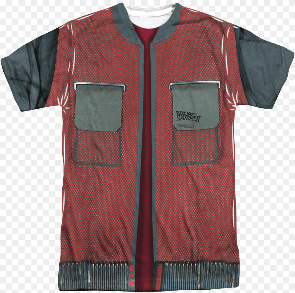 Marty S Jacket Back To The Future 2 Shirt Shirt, Clothing, Lifejacket, Vest, T-shirt Png