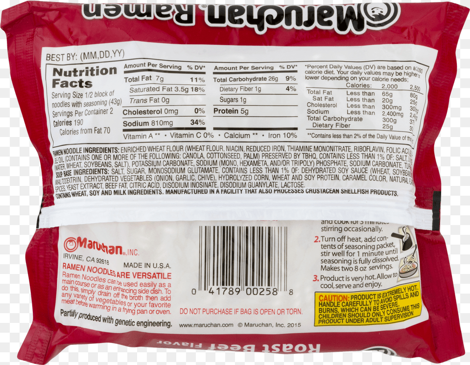 Maruchan Ramen Noodle Soup Bratwurst, Text, Diaper, Food, Powder Free Png Download