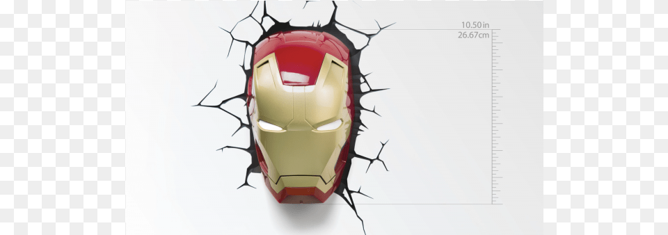 Marvel 3d Deco Wall Light Iron Man39s Helmet Free Transparent Png