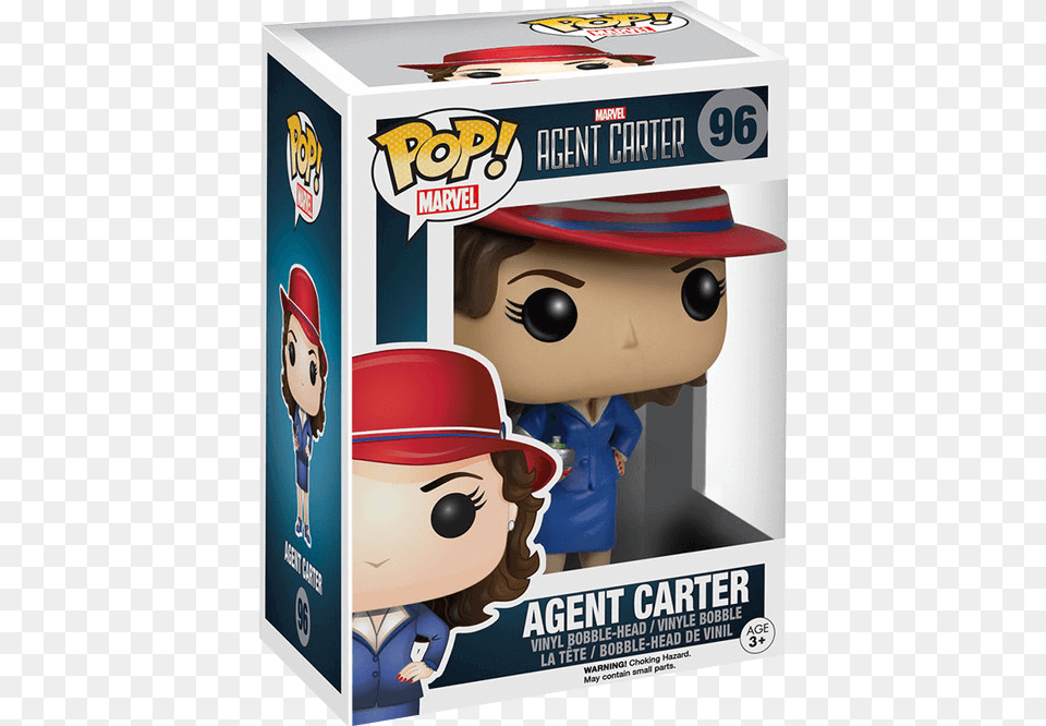 Marvel Agent Carter Pop Figure Funko Pop Marvel Peggy Carter, Box, Clothing, Hat, Cardboard Free Transparent Png