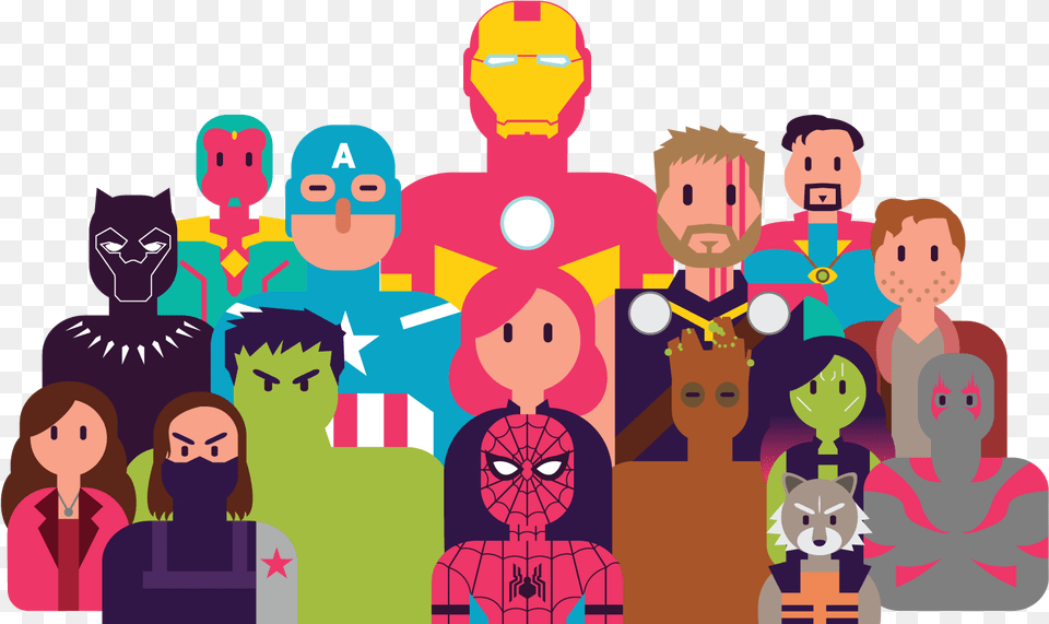 Marvel Avengers Clipart, Art, Graphics, Person, People Free Png