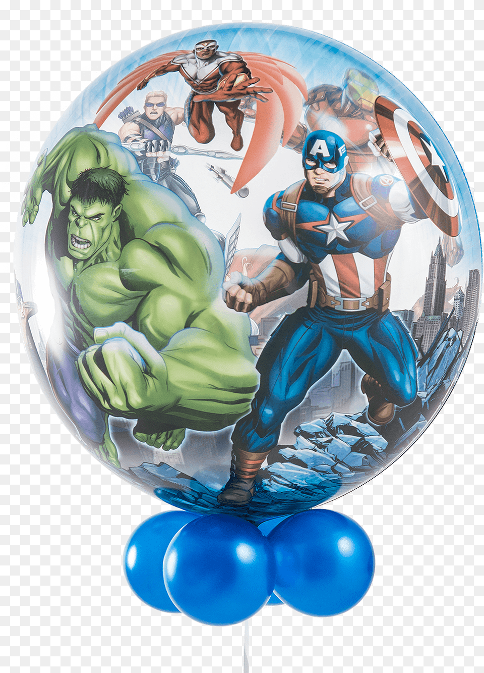 Marvel Avengers Hulk With Balloon Collar Captain America, Publication, Book, Comics, Person Free Png Download