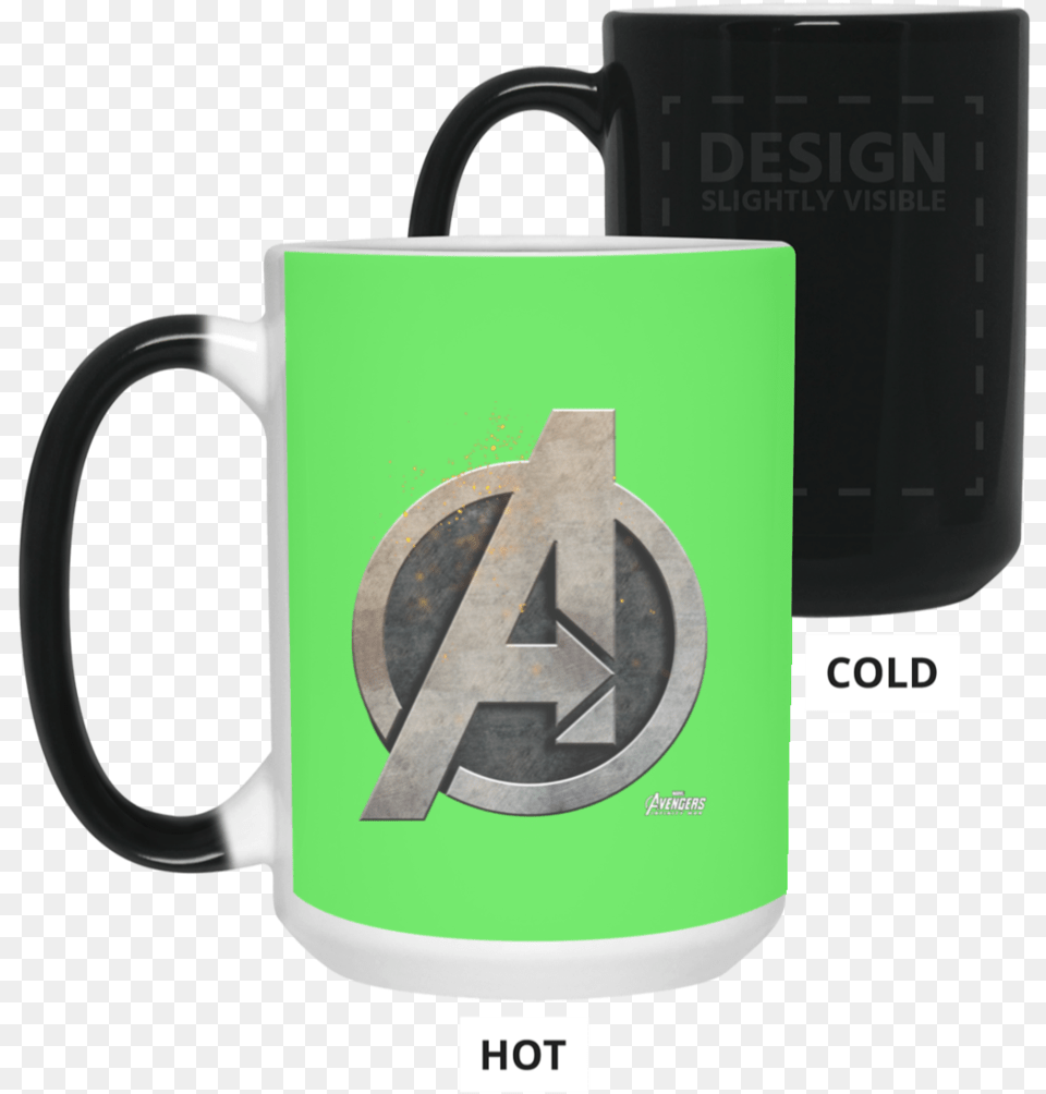 Marvel Avengers Infinity War Steel Symbol Graphic Color Mug, Cup, Beverage, Coffee, Coffee Cup Free Png Download