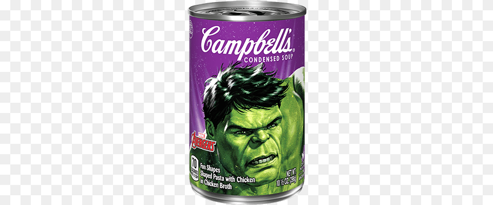 Marvel Avengers Soup Hulk Campbell39s Condensed Soup Cream Of Shrimp, Aluminium, Tin, Adult, Male Free Transparent Png